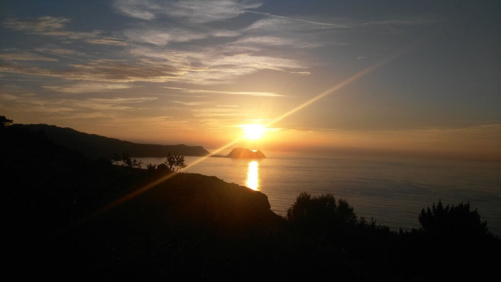 coucher de soleil pays basque